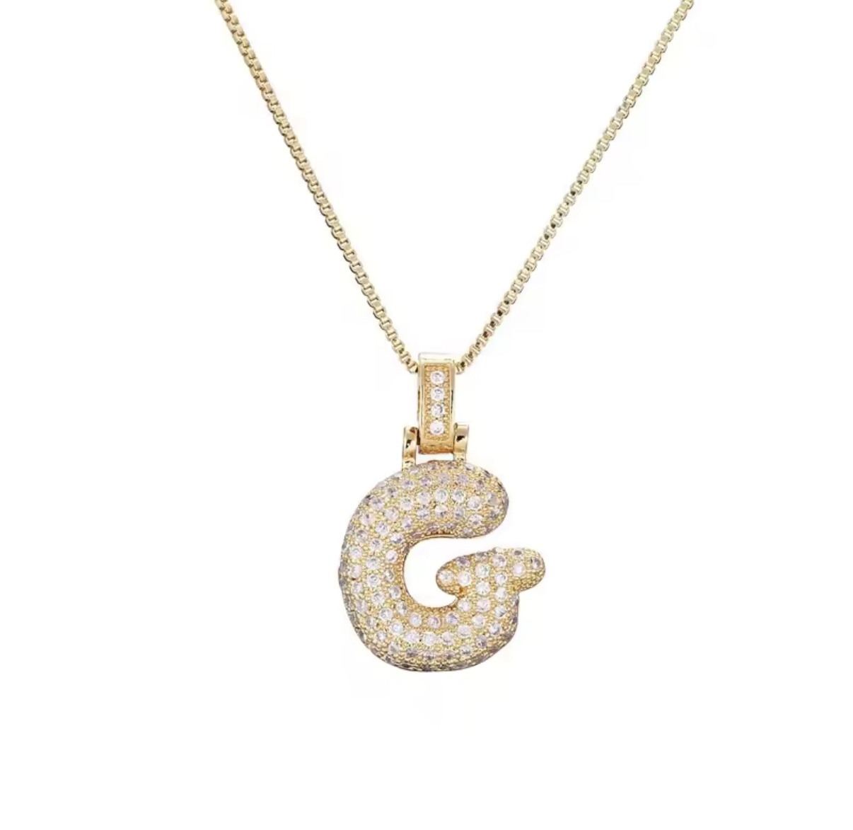 Gold Plated Anti Tarnish Stainless Steel Alphabetical necklace – G