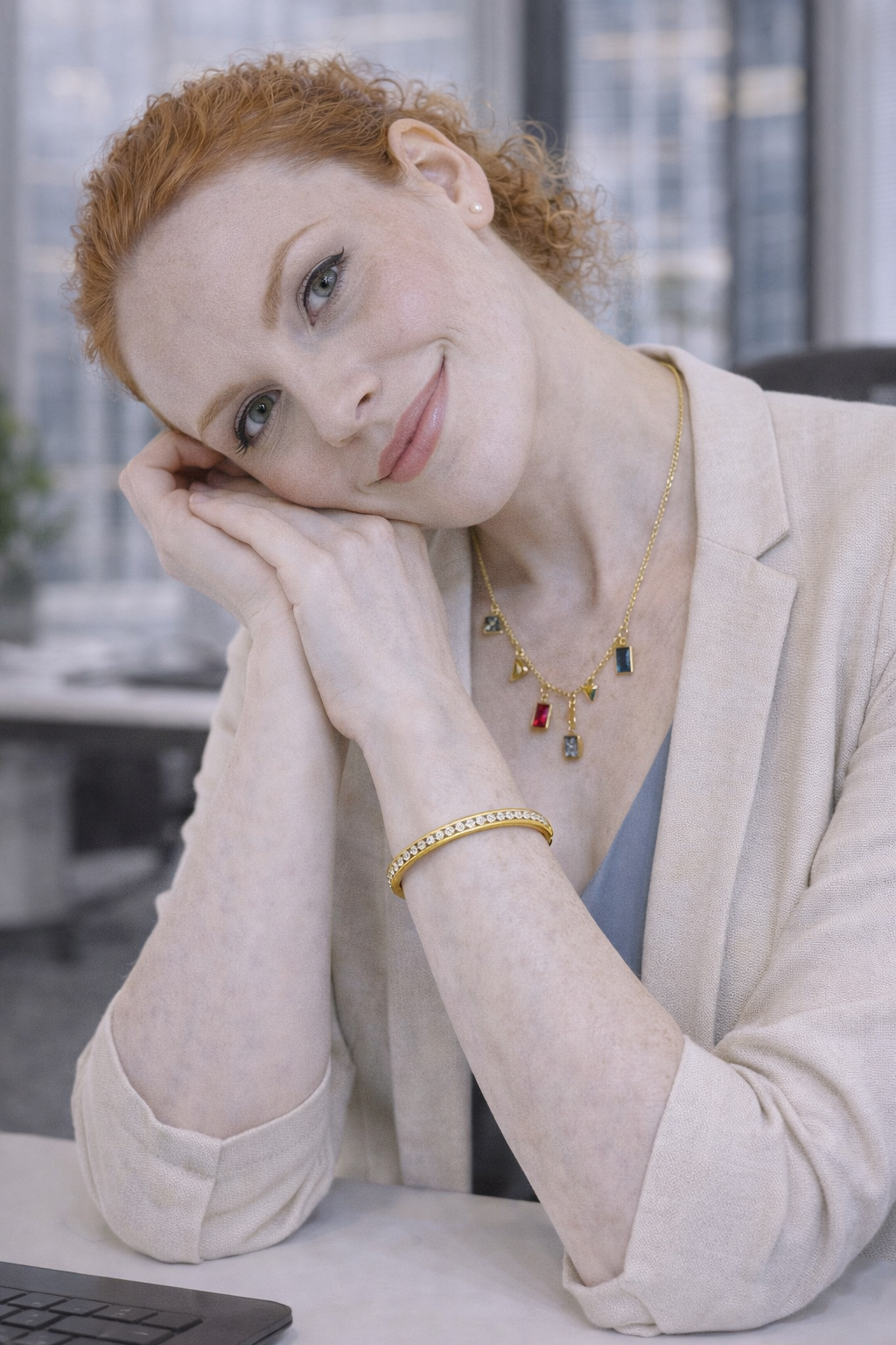 Gold Plated Anti Tarnish Stainless Steel Celeste Necklace