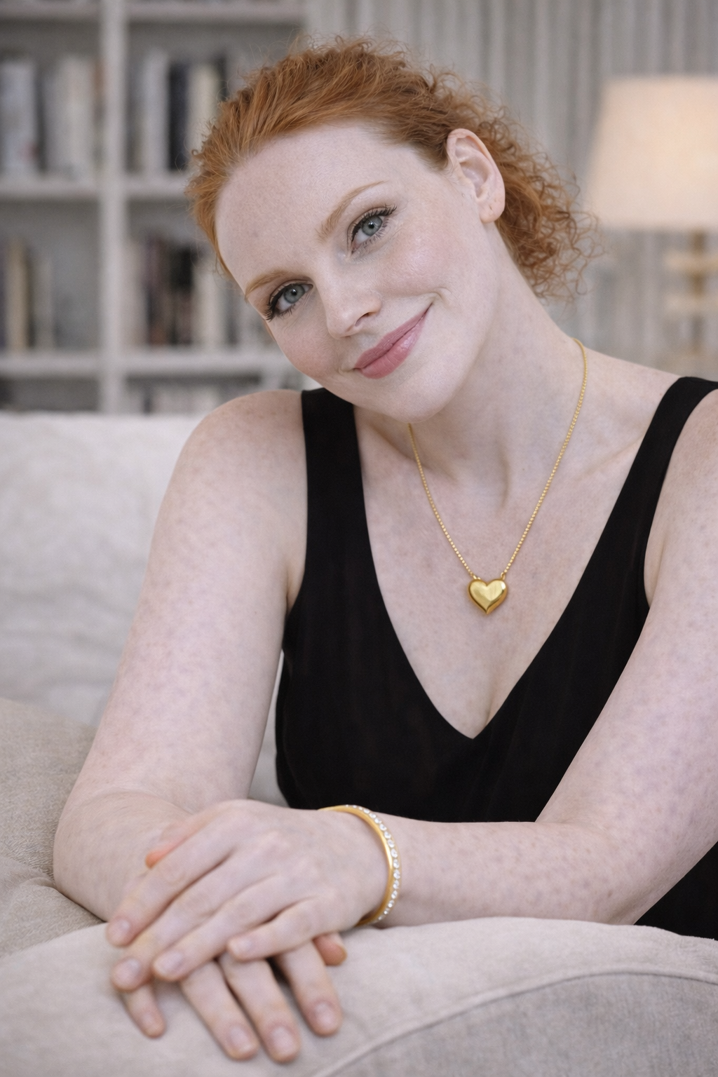 Gold Plated Anti Tarnish Stainless Steel Minimal Heart Necklace